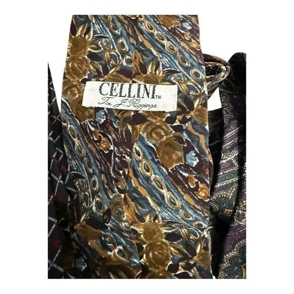 Vintage neck tie lot Principe Cellini Bert Pulitzer, silk made in USA and Italy - Picture 14 of 16